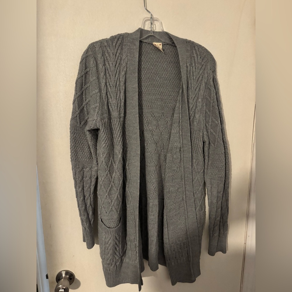 Faded Glory Heather Gray Knit Sweater